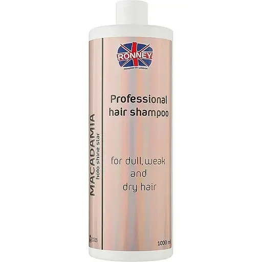 Шампунь для сухого та ослабленого волосся Ronney Professional Holo Shine Star Macadamia 1 л