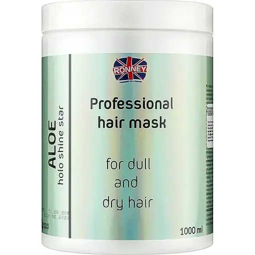 Маска для тьмяного та сухого волосся Ronney Professional Holo Shine Star Aloe 1 л