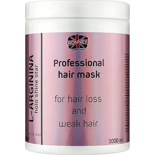 Маска проти випадання волосся Ronney Professional Holo Shine Star L-Arginina 1 л