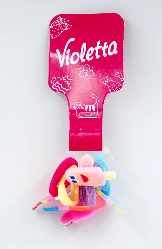 Набір гумок для волосся Violetta Веселі Морозива дитячі 5 шт.