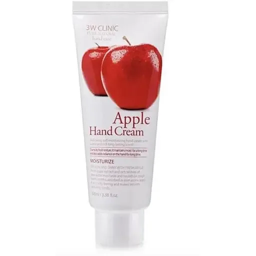 Зволожуючий крем для рук з екстрактом яблука 3W Clinic Apple Moisturizing Hand Cream 100мл (3W0113)