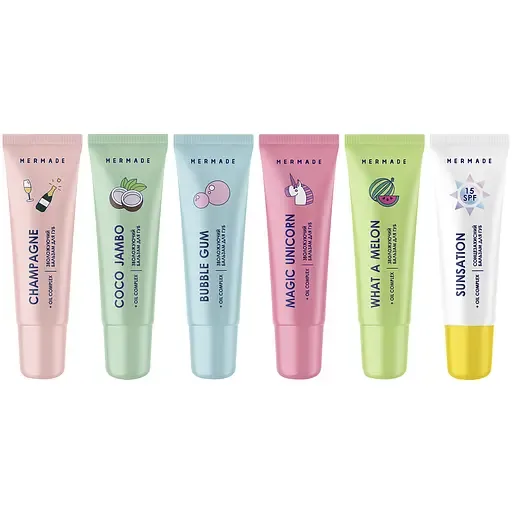 Сет бальзамів для губ Mermade Sweet kisses зволоження + SPF 6 шт.