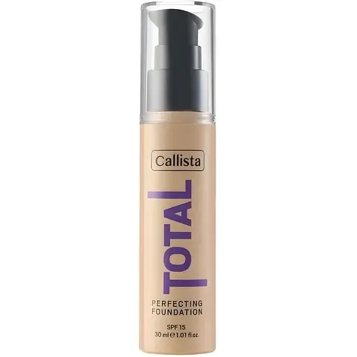 Тональний крем Callista Total Perfecting Foundation SPF 15 відтінок 210 Cashmere Beige 30 мл