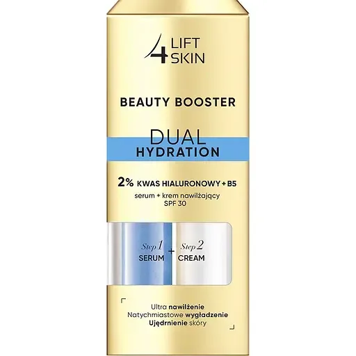 Сироватка Lift 4 Skin Beauty Booster Dual Hydration 2% Hyaluronic Acid + B5 Serum + Moisturizing Cream SPF30+ 30 мл (2шт. х15 мл)