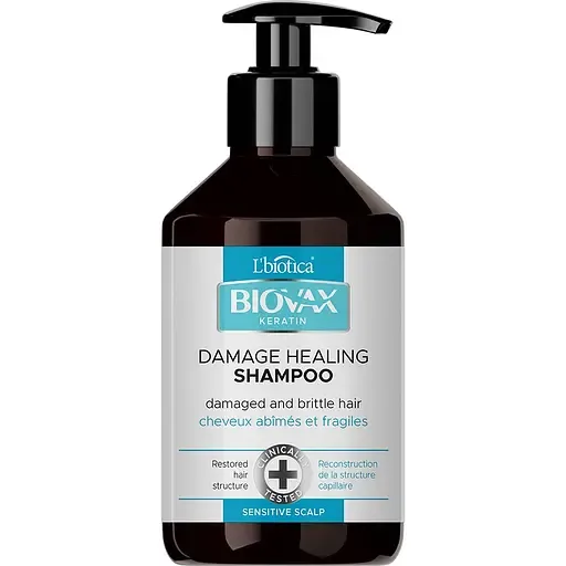 Шампунь Biovax Keratin для ламкого та пошкодженого волосся 250 мл