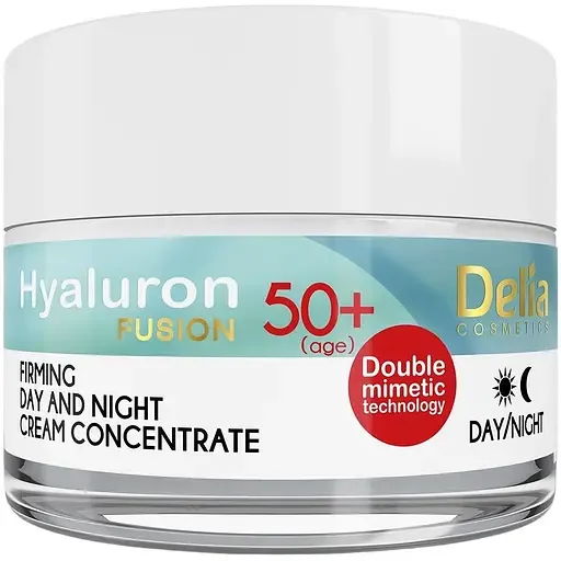 Крем для обличчя Delia Cosmetics Hyaluron Fusion з ефектом ліфтингу 50+ 50 мл