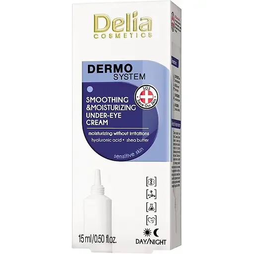 Крем для обличчя Delia Cosmetics Dermo System Smoothing & Moisturizing Under-Eye Cream 15 мл