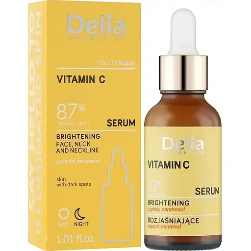 Сироватка освітлююча для обличчя Delia Cosmetics Serum з вітаміном С 30 мл