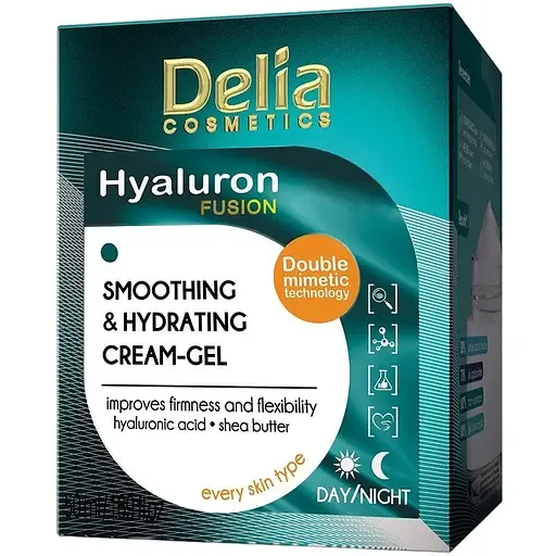 Крем для обличчя Delia Cosmeti Hyaluron Fusion зволожуючий 50 мл