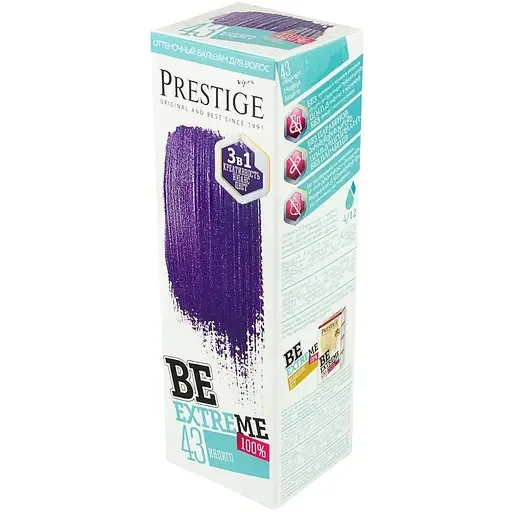 Тонувальний бальзам для волосся Vip's Prestige Be Extreme відтінок 43 (Індиго) 100 мл