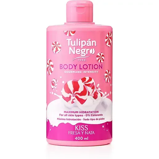 Лосьйон для тіла Tulipan Negro Kiss Strawberry & Cream Body Lotion 400 мл