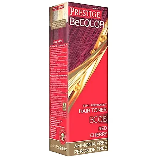 Тонувальний бальзам для волосся Vip's Prestige BeColor 100% відтінок BC 08 (Червона вишня) 100 мл