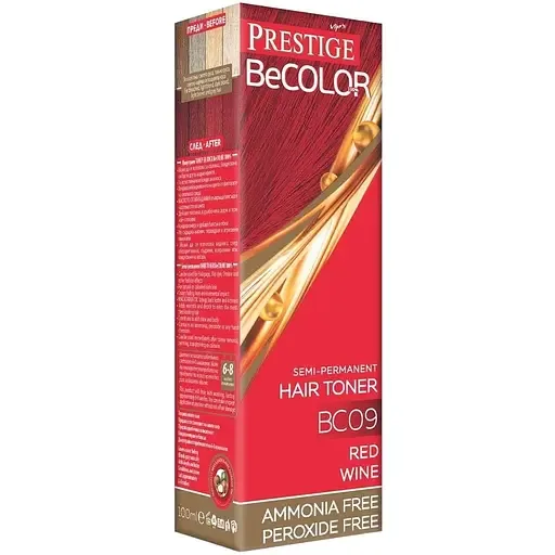 Тонувальний бальзам для волосся Vip's Prestige BeColor 100% відтінок BC 09 (Винно-червоний) 100 мл