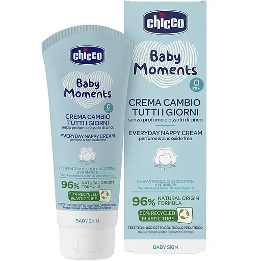 Крем захисний під підгузок Chicco Baby Moments з Пантенолом 100 мл (11641.00) (8058664168477)