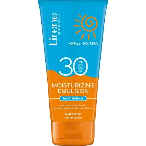 Сонцезахисна емульсія Lirene для обличчя і тіла широкого спектру дії SPF 30, 175 мл