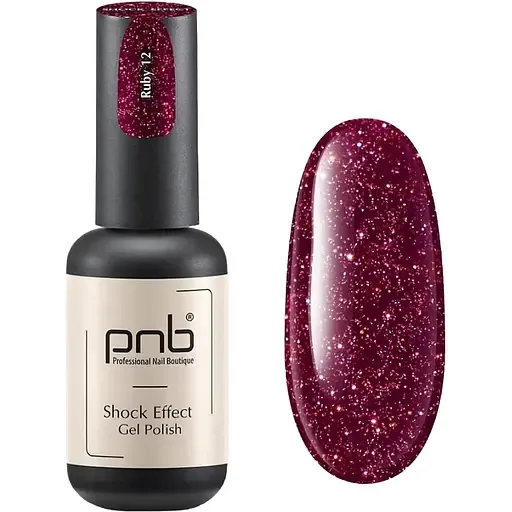Гель-лак PNB світловідбиваючий Shock Effect PNB 12 Ruby 8 мл UV/LED