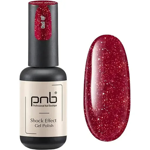 Гель-лак PNB світловідбиваючий Shock Effect PNB 07 Red 8 мл UV/LED