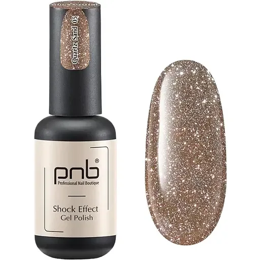 Гель-лак PNB світловідбиваючий Shock Effect PNB 05 Quartz Sand 8 мл UV/LED