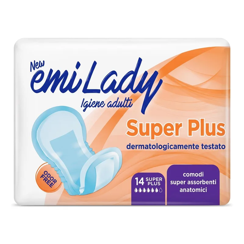 Урологічні прокладки жіночі Emi Lady Super Plus 6 крапель 14 шт. (000007174)