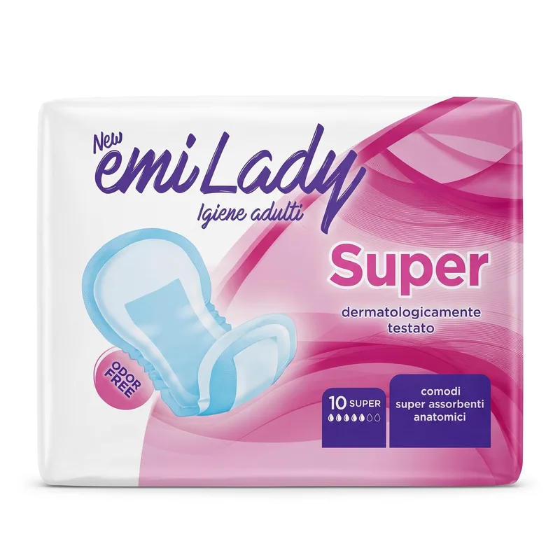 Урологічні прокладки жіночі Emi Lady Super 5 крапель 10 шт. (000007173)