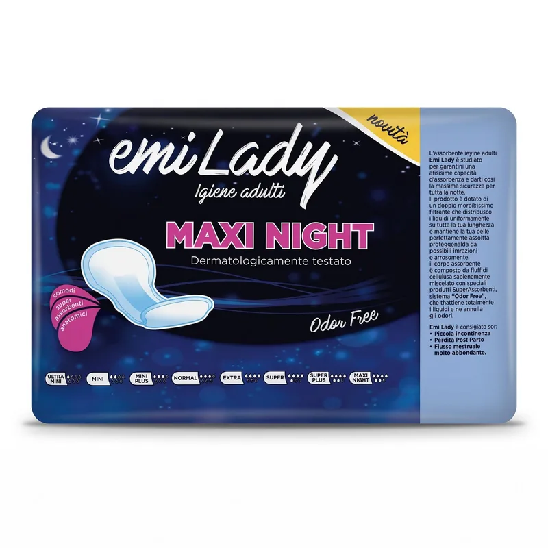 Урологічні прокладки жіночі Emi Lady Maxi Night 7 крапель 10 шт. (000007175)