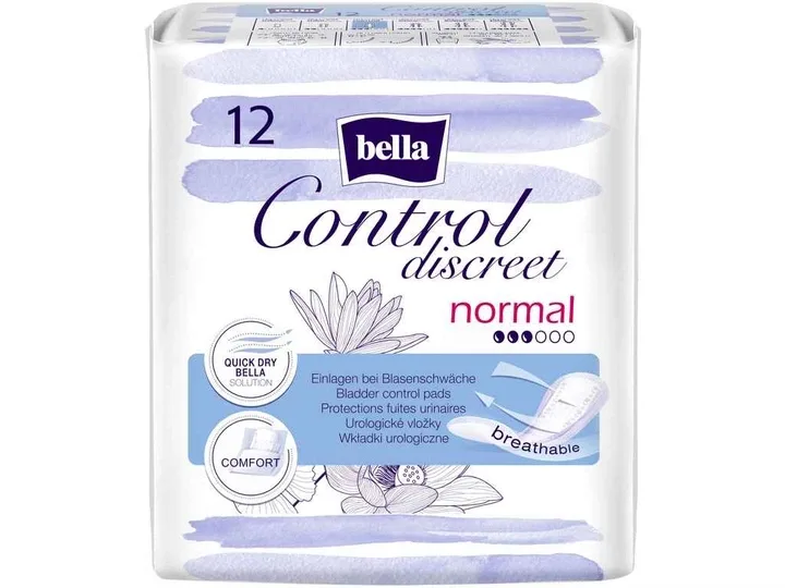 Прокладки жіночі урологічні Bella Control Discreet Normal 3 краплі 12 шт.