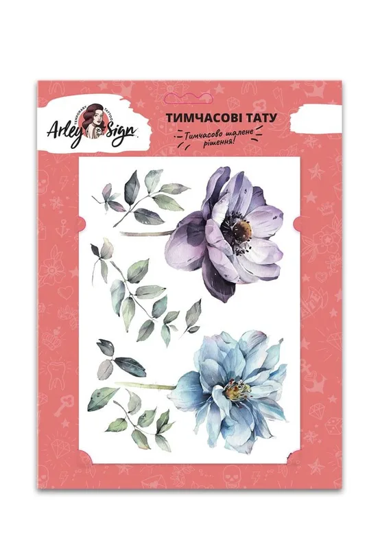 Тимчасове тату Arley Sign Літні квіти (6019)