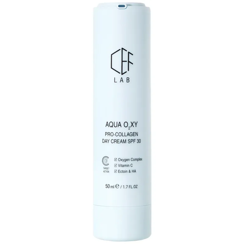 Проколагеновий денний зволожувальний крем SPF 30 CEF Lab Aqua O2XY Pro-Collagen Day