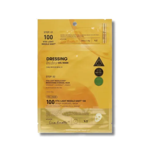 Освітлювальна гідрогелева маска для обличчя - VT Cosmetics Vita-Light Reedle Shot 100 2 Step Hydrogel Mask