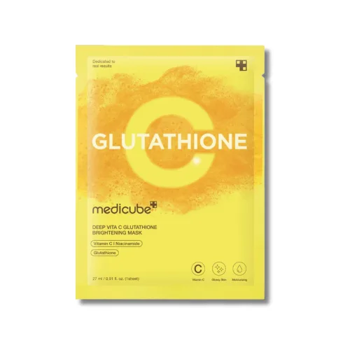 Тканинна маска з вітаміном С та глутатіоном для освітлення та сяйва - Medicube Deep Vita C Glutatihione Brightening Mask 200ml