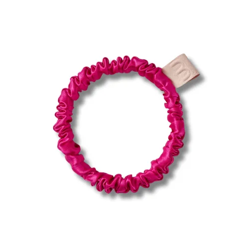 Тонка резинка для волосся ягідна - MON MOU Silk Slim Scrunchie Berry