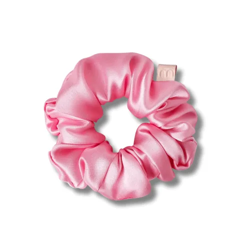 Об'ємна резинка для волосся яскраво-рожева - MON MOU Silk Large Scrunchie Bright Pink