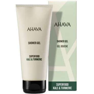 Мінеральний гель для душу Суперфуд капуста Кейлі і Куркума Ahava Mineral Shower Gel Superfood Kale & Turmeric