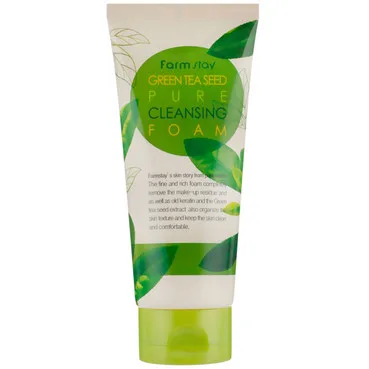 Пінка для вмивання обличчя з екстрактом зеленого чаю FarmStay Green Tea Seed Pure Cleansing Foam