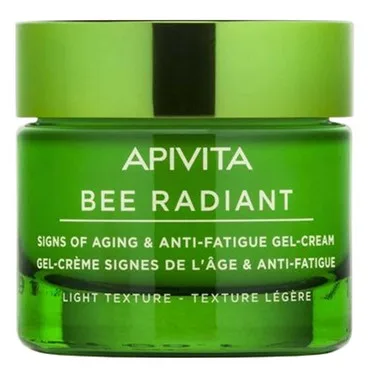 BEE RADIANT Гель-крем легкої текстури для захисту від ознак старіння та слідів втоми (УЦІНКА)Apivita Bee Radiant Signs Of Aging & Anti-Fatigue Gel-Cream