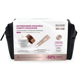 Набір "Більше ніж просто омолодження" Babe Laboratorios Healthy Aging Set (night/crm/50ml + eye/crm/15ml + ser/2ml + lot/10ml + gel/10ml)