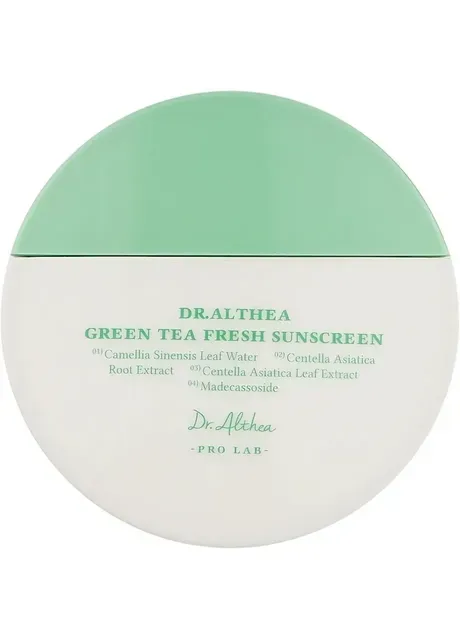 Dr. Althea Легкий сонцезахисний крем з екстрактом зеленого чаю Green Tea Fresh Sunscreen 45 мл — Крем, Південна Корея (411439184)