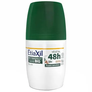 Антиперспірант роликовий органічний з ароматом кокосу Etiaxil Anti-Perspirant Vegetal Protection 48H Roll-On