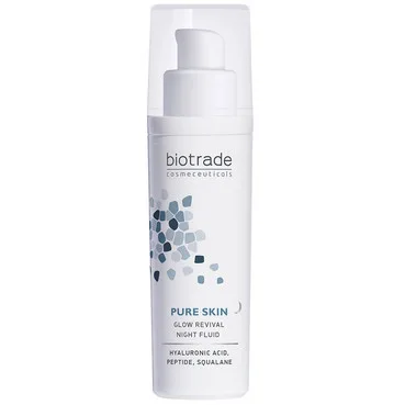 Нічний флюїд з гіалуроновою кислотою та пептидами Biotrade Pure Skin Glow Revival Night Fluid