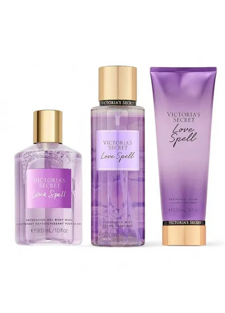 Подарунковий набір Love Spell Fragrance Mist + Lotion + Gel Body Wash Victoria's Secret (355267197)