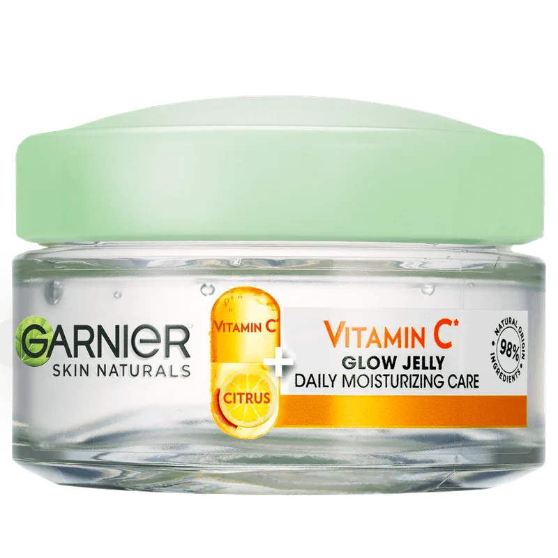 Зволожуючий гель для обличчя з вітаміном С Garnier Naturals Vitamin C Cleansing Gel, для тьмяної шкіри обличчя, 50 мл