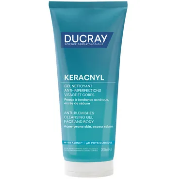 Очищувальний гель для обличчя та тіла Ducray Keracnyl Cleansing Gel