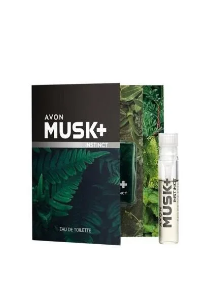 Листівка з пробним зразком Musk+ Instinct, 0,6 мл Avon (307838859)
