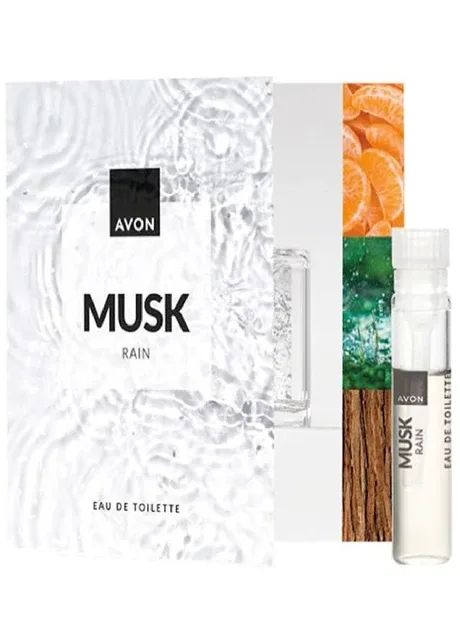 Туалетная вода Musk Rain для Него - листівка з пробним зразком 0.6 мл Avon (341317777)