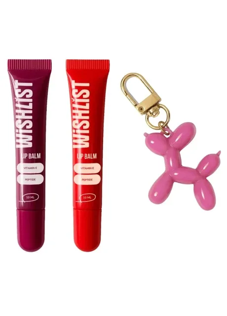 НАБІР БАЛЬЗАМІВ-БЛИСКІВ ДЛЯ ГУБ VELVET CORAL & RUBY NECTAR LIP GLOSS BALMS + ІГРАШКА-БРЕЛОК WISHLiST (351359101)