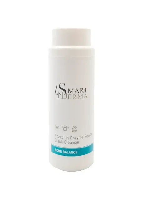 Ензимна пудра для очищення жирної та проблемної шкіри Pozzolan Enzyme Powder Black Cleanser, 120 г Smart4Derma (354822138)