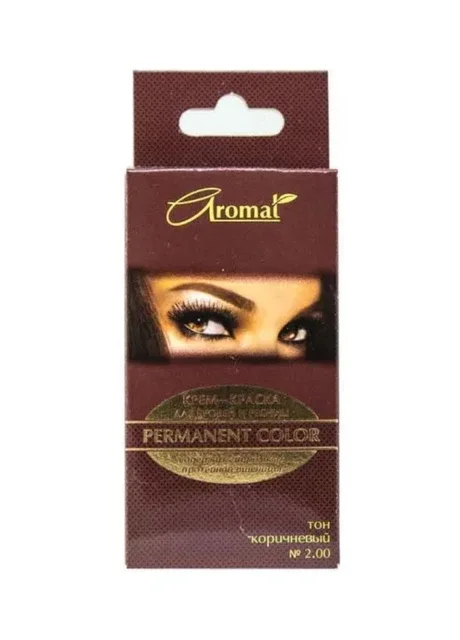 Крем-фарба для брів і вій з окислювачем тон коричневий Permanent Color Аромат (305306739)