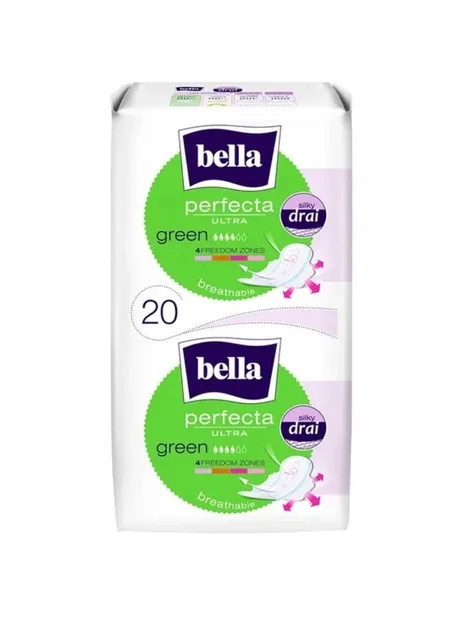 Прокладки Perfecta Ultra Green silky drai (4крапельки) 10+10шт. Bella (378802056)