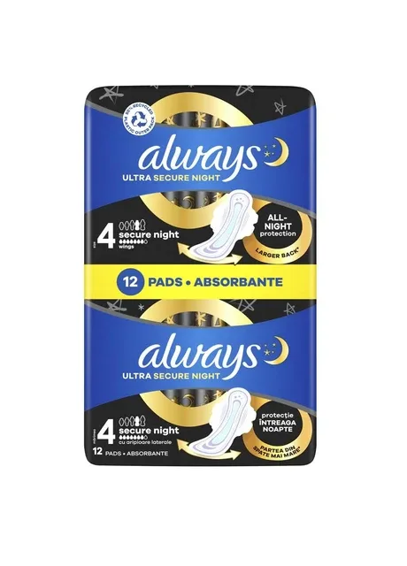 Прокладки Ultra Night Duo 4 з ароматом Безпечна Ніч (7 крапельoк) 12шт. Always (356005715)