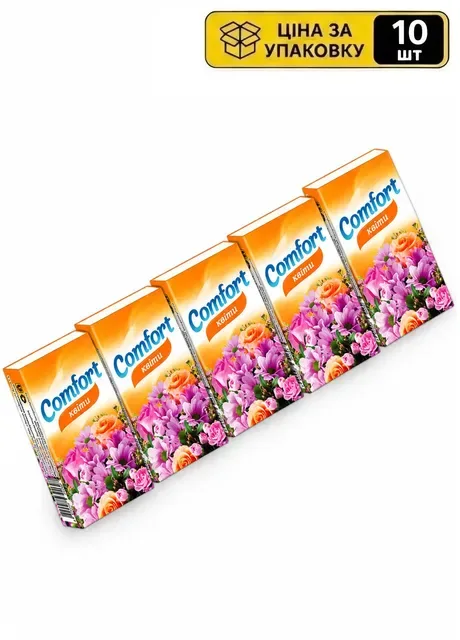 ✅✅✅Носові хустинки Comfort Квіти(10/160) No Brand (335032507)